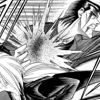 Black and white desktop Rurouni Kenshin and Tomoe Yukishiro wallpaper