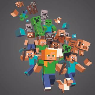 Minimalist Minecraft wallpaper
