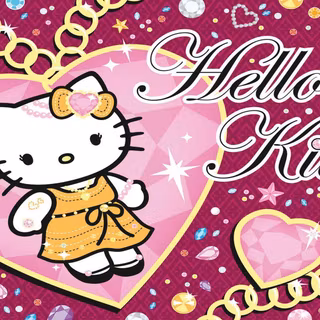 Kitty celebrating Valentine wallpaper