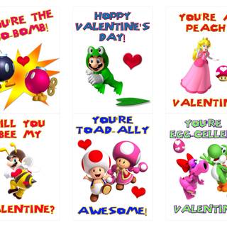 Super Mario Valentines wallpaper