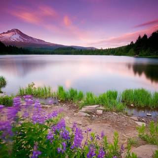Nice mountain lake wallpaper