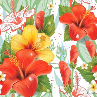 Red hibiscus flower wallpaper