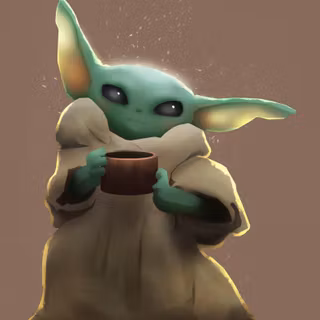 Baby Yoda cartoon wallpaper