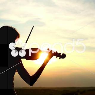 Girl playing violin wallpaper