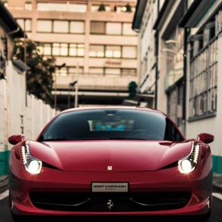 Red Ferrari car wallpaper