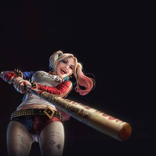 Harley Quinn baseball bat wallpaper