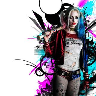 Harley Quinn baseball bat wallpaper