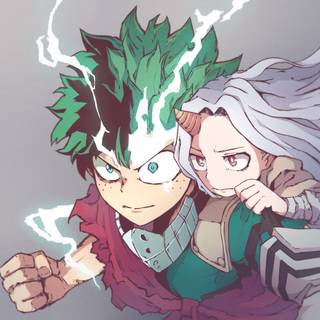 Deku and Eri wallpaper