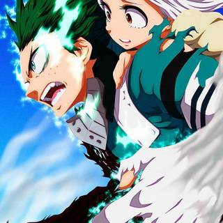 Deku and Eri wallpaper