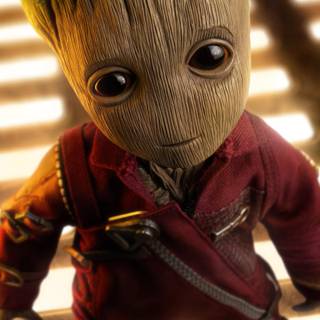 4k superhero galaxy Groot mobile wallpaper