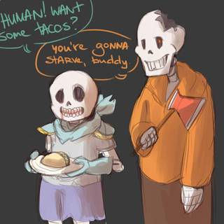 Horrortale Sans and Papyrus wallpaper