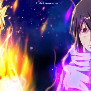 Anime Naruto and Sasuke wallpaper