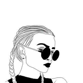 Tumblr girl sketch wallpaper
