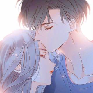 Teenage anime couple wallpaper