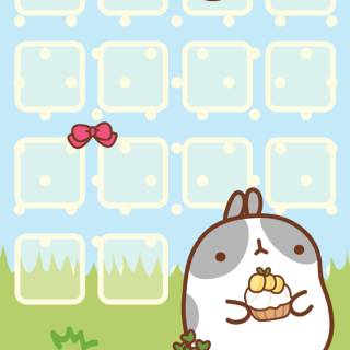 Molang spring wallpaper
