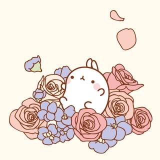 Molang spring wallpaper