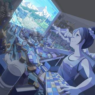 Anime rooms drawing wallpaper