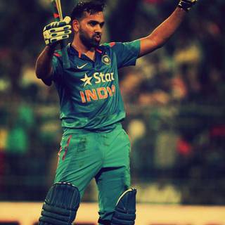 Rohit Sharma simple mobile wallpaper