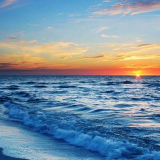 Ocean sunset photography wallpaper