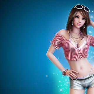 Anime girl 4k 3d wallpaper