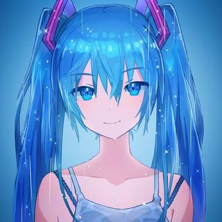 Blue anime 1080p wallpaper