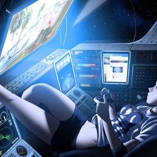 Anime girl Ps3 wallpaper