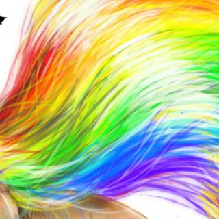 Rainbow hair wallpaper