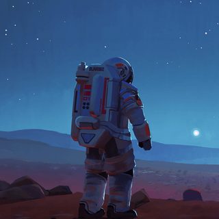 Minimalist Android astronaut wallpaper