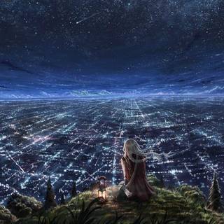 Space anime wallpaper