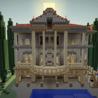 Minecraft mansion wallpaper