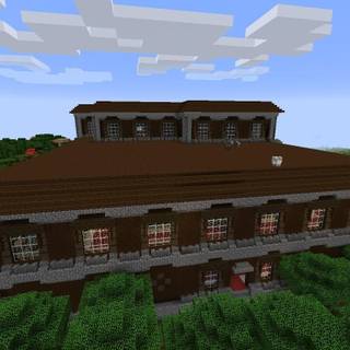 Minecraft mansion wallpaper
