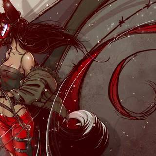 Black Kitsune anime wallpaper