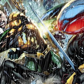 Aquaman vs Black Manta wallpaper