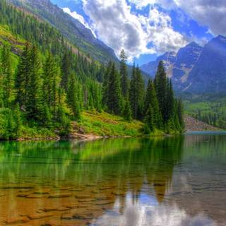 Elk Mountains Maroon Lake Colorado wallpaper