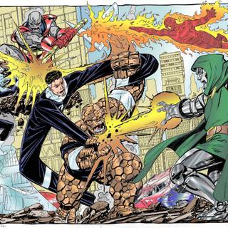 Fantastic Four Vs Dr Doom wallpaper