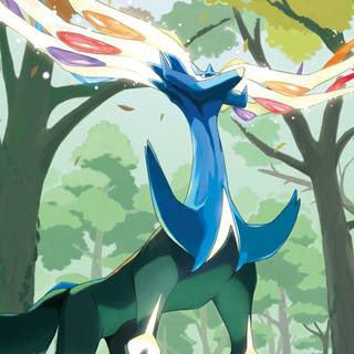 Xerneas Pokémon phone wallpaper