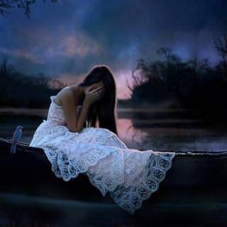 Photography lonely girl wallpaper