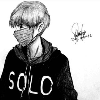 Anime fanart boy sad wallpaper