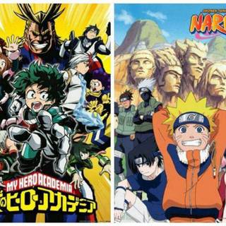 Deku and Naruto wallpaper