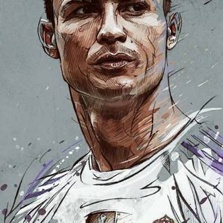 CR7 cartoon Android wallpaper
