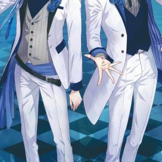 Cool anime boys with rose wallpaper