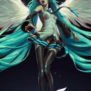 Hatsune Miku phone wallpaper