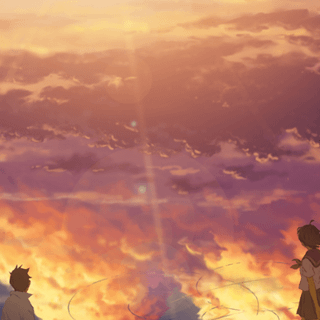 Anime boy sunset wallpaper