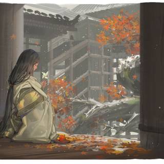 Anime rainy day Ps4 wallpaper