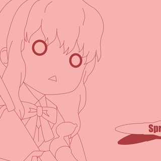 Pink anime girl cover wallpaper