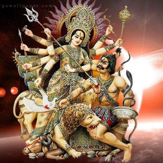 Desktop 3D Maa Durga wallpaper