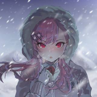 Anime girl pink hair wallpaper