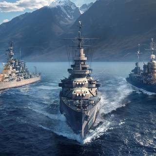 Military ships cruisers wallpaper