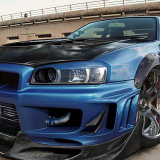 R33 Skyline anime wallpaper