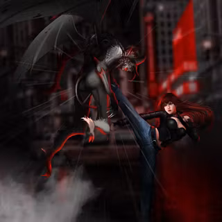 Girl fight wallpaper